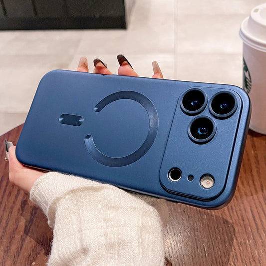 Metallic Paint MagSafe Soft Case for iPhone 14 13 12 11 Pro Max Plus Cover