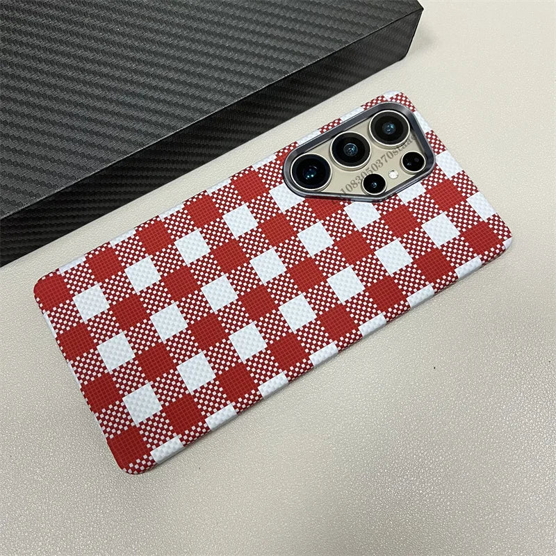 Luxury Carbon Fiber MagSafe Case for Samsung Galaxy S25/S24 Ultra Plus – Hard Cover