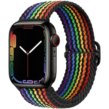 Braided Nylon Strap for Apple Watch Ultra 2/Series 10–4 Adjustable Band