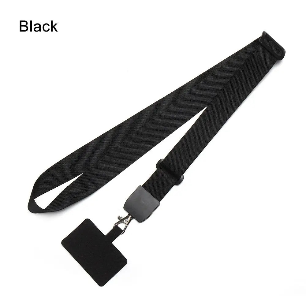 Adjustable Neck Cord Phone Strap, Mobile Lanyard with Patch Holder for Phones