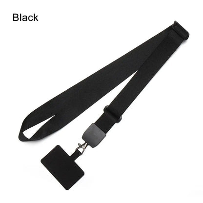 Adjustable Neck Cord Phone Strap, Mobile Lanyard with Patch Holder for Phones
