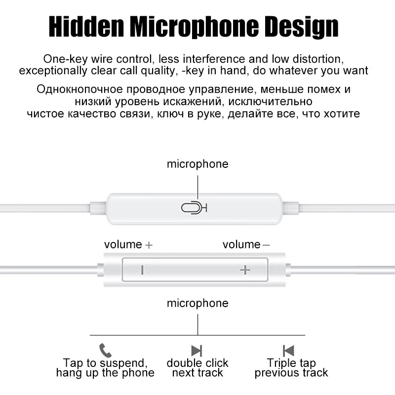 3.5mm Wired Stereo Earbuds Compatible with iPhone, iPad, Laptops & More
