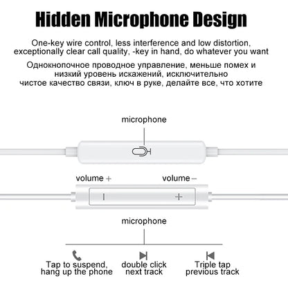 3.5mm Wired Stereo Earbuds Compatible with iPhone, iPad, Laptops & More