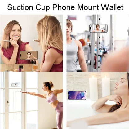 Silicone Suction Cup Phone Card Holder – Back Adhesive Wallet with Strong Grip