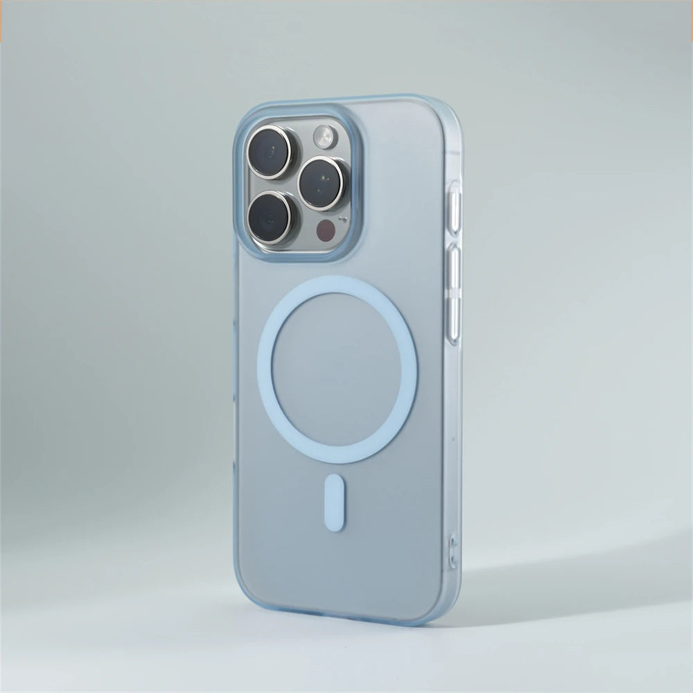 1.0mm Ultra Thin Matte Translucent MagSafe Case For iPhone 16 15 14 13