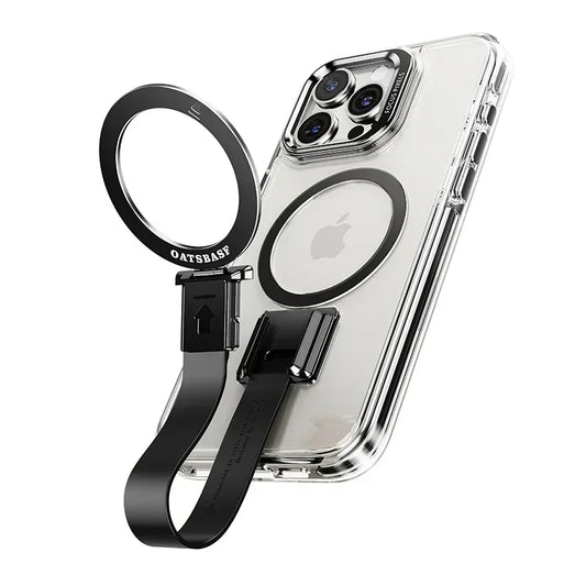 Transparent Case for iPhone 16 15 Pro Max with Lanyard & 360° Stand