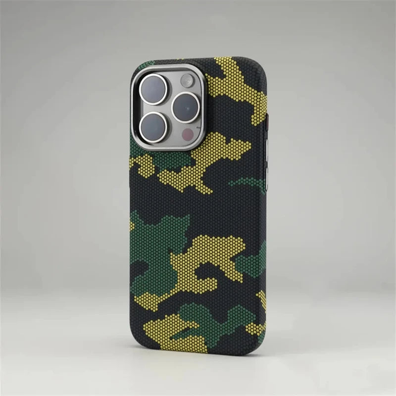 Camouflage Graffiti MagSafe Case for iPhone 16 15 14 13 Pro Max Shockproof Cover