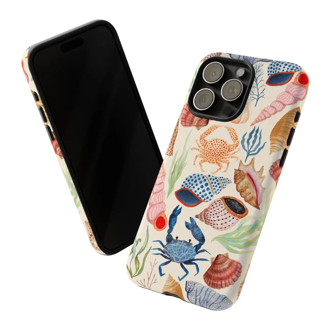 Luxury Ocean Pattern Case for iPhone 17–7 | Double-Layer Protective Cover