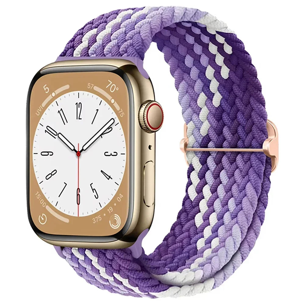 Braided Solo Loop for Apple Watch Ultra 2 & Series 10–3 SE Elastic Band