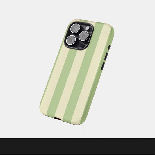 Trendy Stripes 2-in-1 Tough Glossy Phone Case for iPhone 17–7 Plus XR