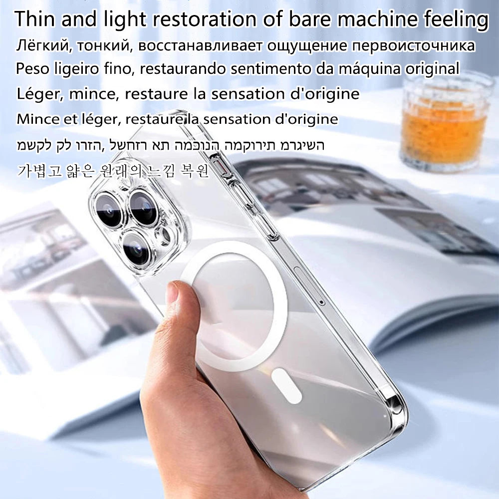 Full Back MagSafe Case for iPhone 17 Air 16 15 14 13 12 11 Pro Max + Lens