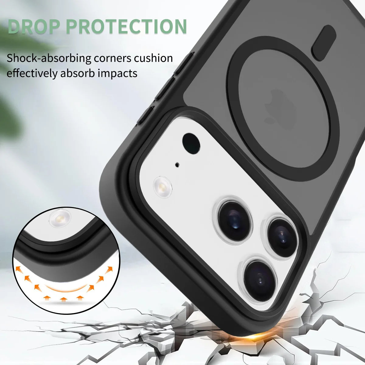 Matte Translucent MagSafe Armor Case for iPhone 17 16 15 14 13 12 11 Pro Max