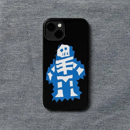 Korean Abstract Skeleton Phone Case for iPhone 16–7 Pro Max Y2K Style