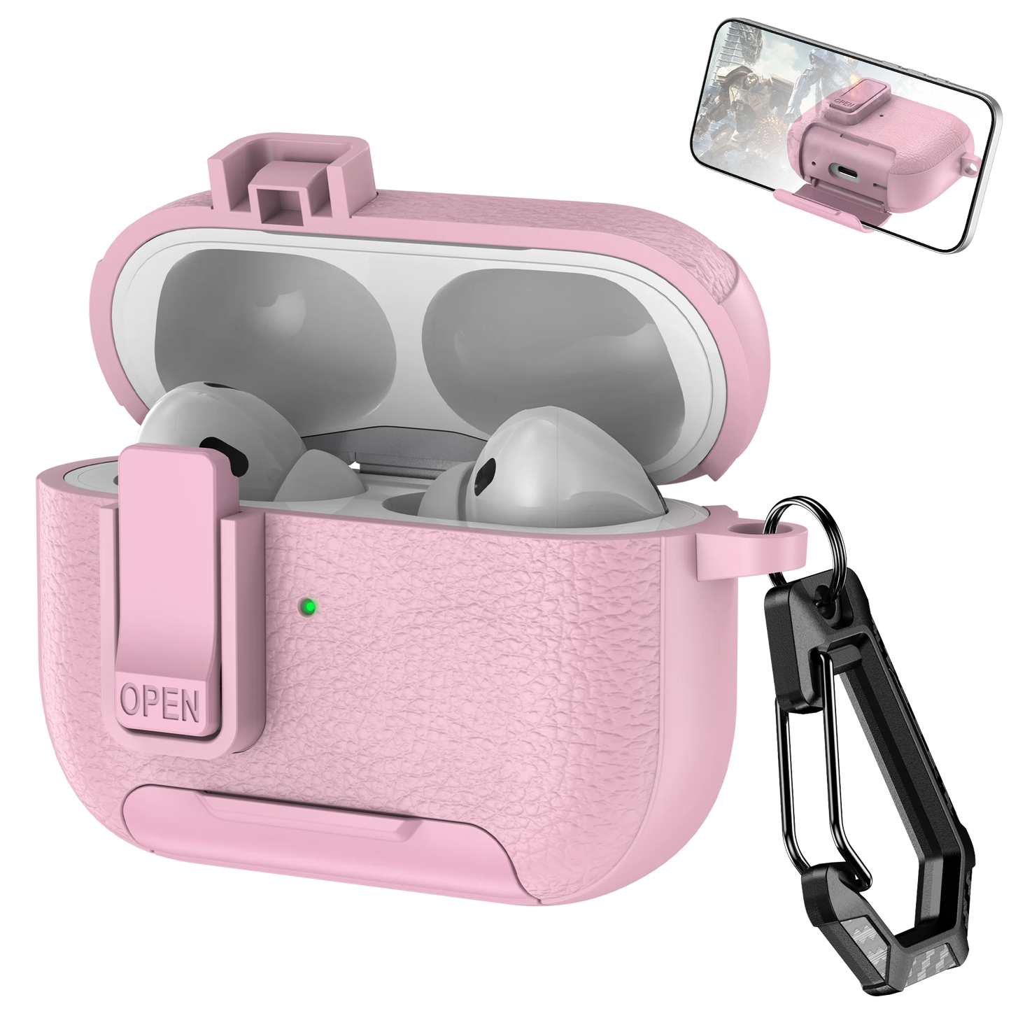 Phone Holder Cortex Case for AirPods Pro 3 2 1 4 Bluetooth Earphone Cover