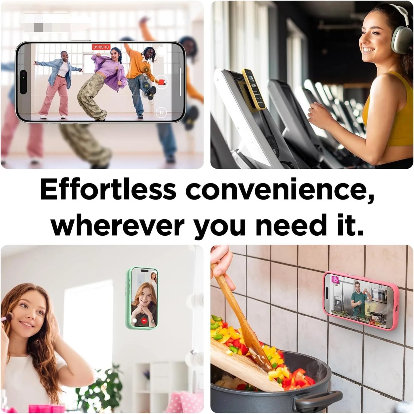 Silicone Magnetic Suction Cup Phone Holder Pad – Wall-Mounted Anti-Slip Square