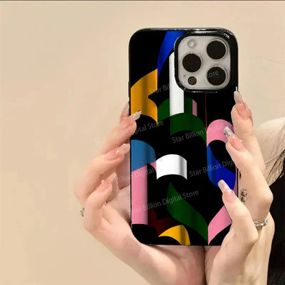 iPhone Case Ins Spain Fashion Simple Art Vision 11–16 Series