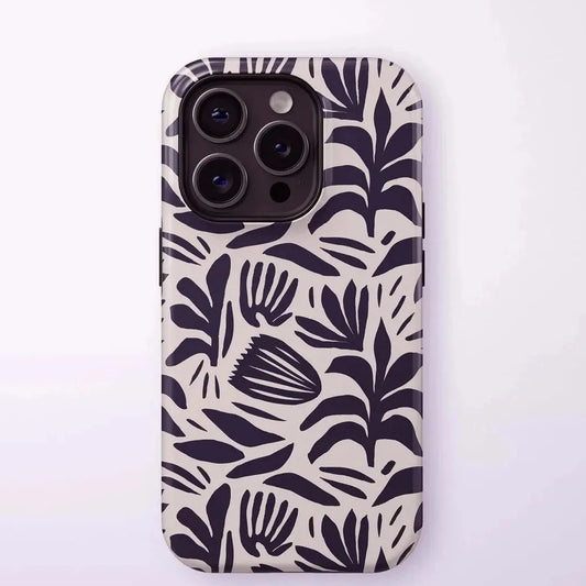 Luxury Black Dead Leaf Case for iPhone 17–11 Pro Max Double-Layer Cover