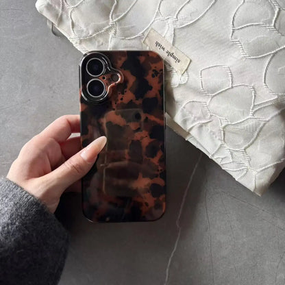 iPhone Case Retro Hawksbill Autumn Winter Black Brown Amber 11–16