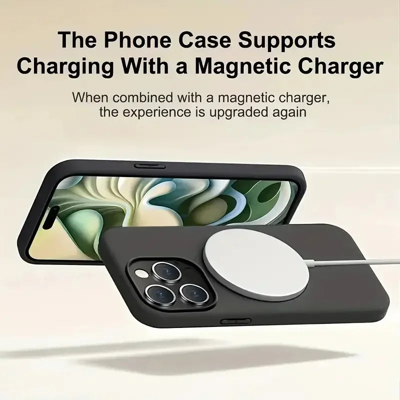 Magnetic Liquid Silicone Shockproof Case for iPhone 17 Air 16 15 14 13 12 11 Pro Max