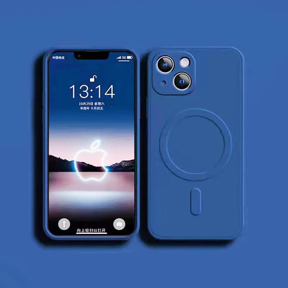 Liquid Silicone MagSafe Case for iPhone 13 12 11 Pro Max Soft Magnetic Cover