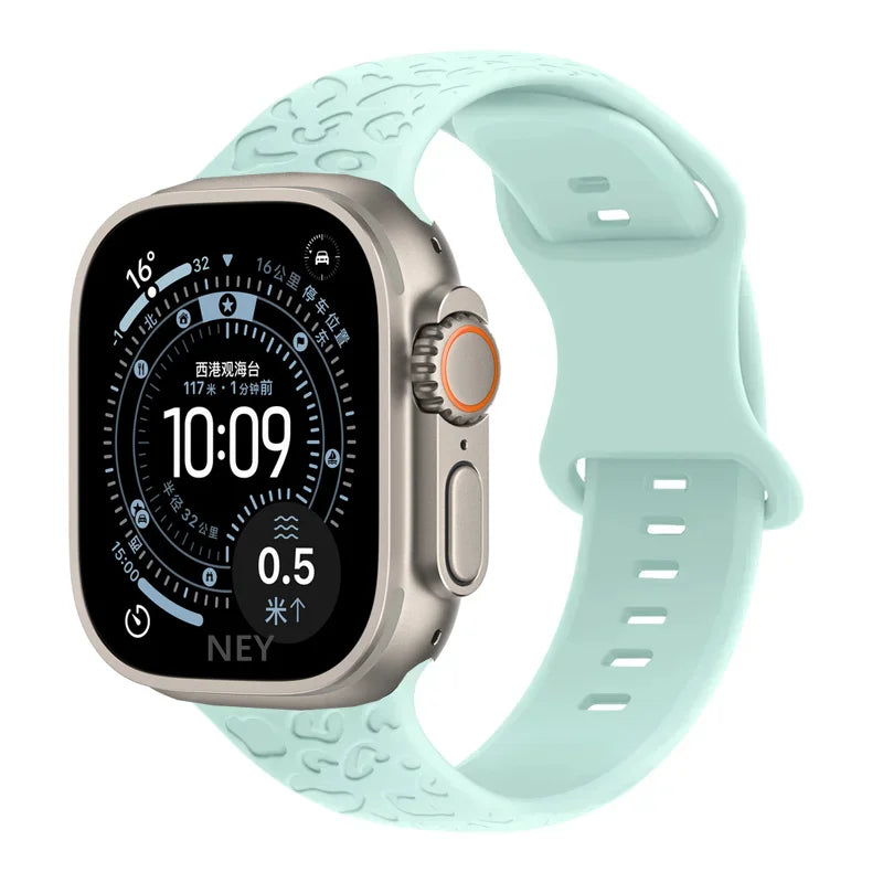 Engraved Silicone Strap for Apple Watch 11/10/9/8/7/SE Ultra 3 Band