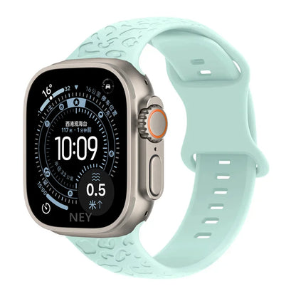 Engraved Silicone Strap for Apple Watch 11/10/9/8/7/SE Ultra 3 Band