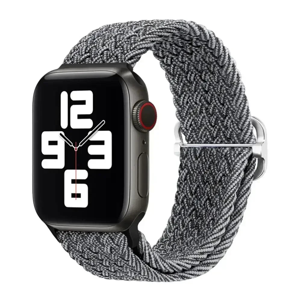 Braided Solo Loop for Apple Watch Ultra & Series 10–7 SE Elastic Band