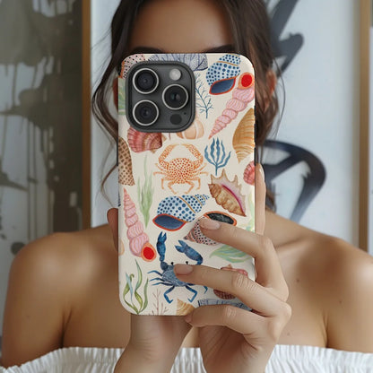 Luxury Ocean Pattern Case for iPhone 17–7 | Double-Layer Protective Cover