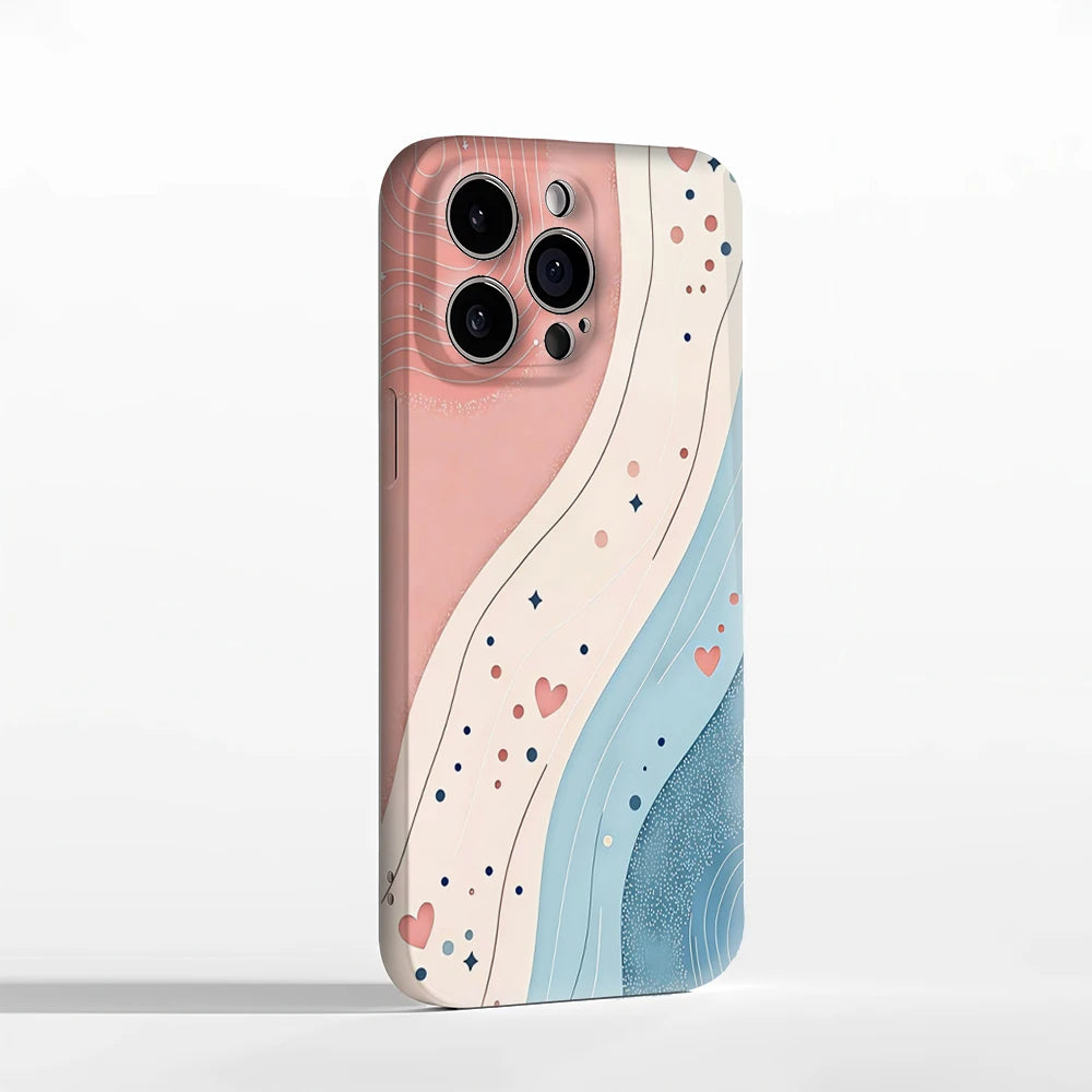 Dreamy Currents Case for iPhone 17 16 15 14 13 12 Pro Max Plus Double-Layer