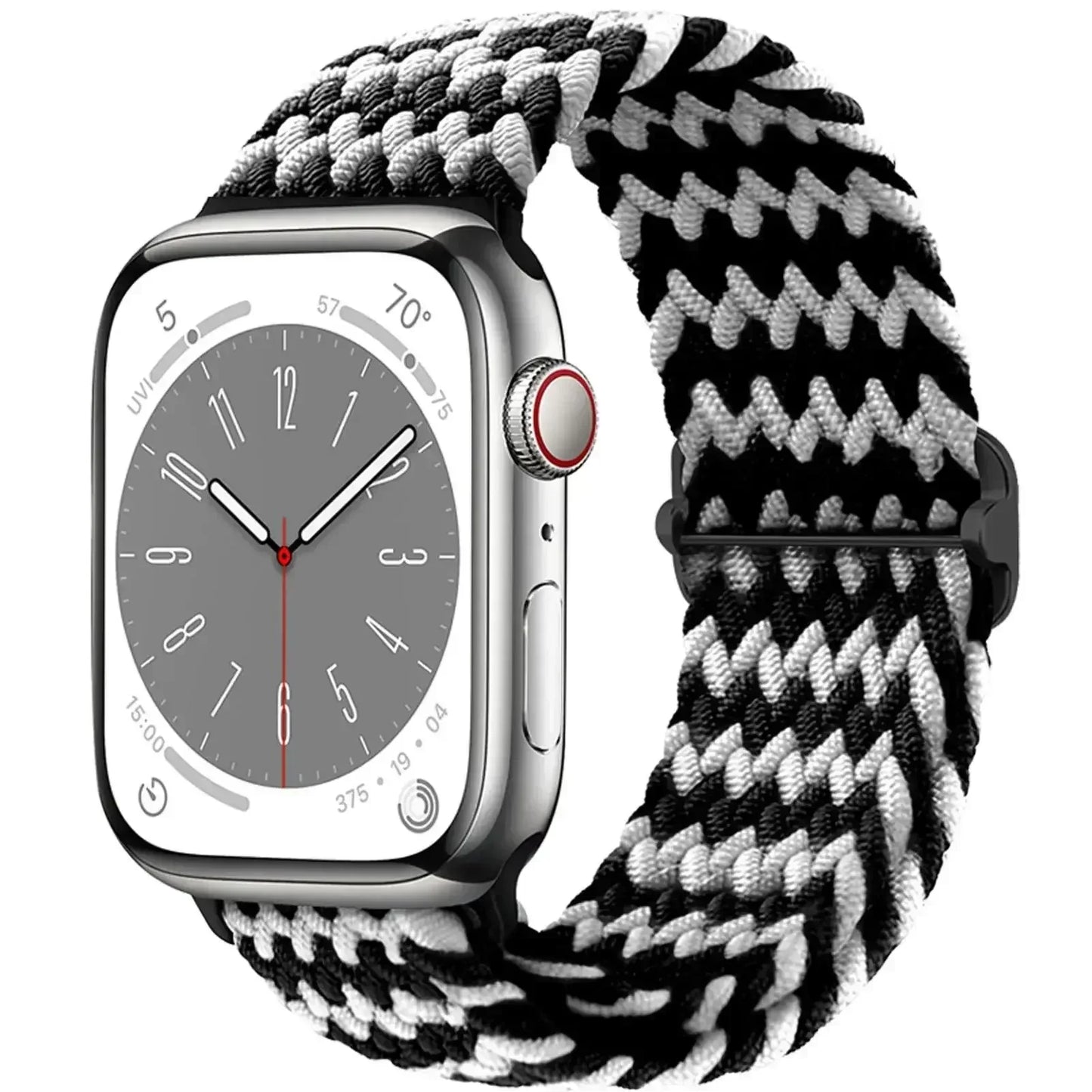 Braided Solo Loop for Apple Watch Ultra & Series 10–7 SE Elastic Band