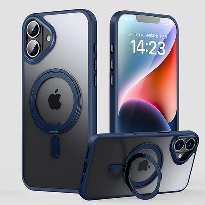 Luxury 360° Rotating Magnetic Stand Case for iPhone 16/15 Pro Max & 14