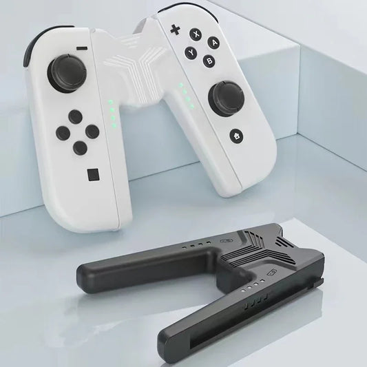NS2 Portable Charging Grip Bracket for Switch OLED and Joy-Con Controller Dock