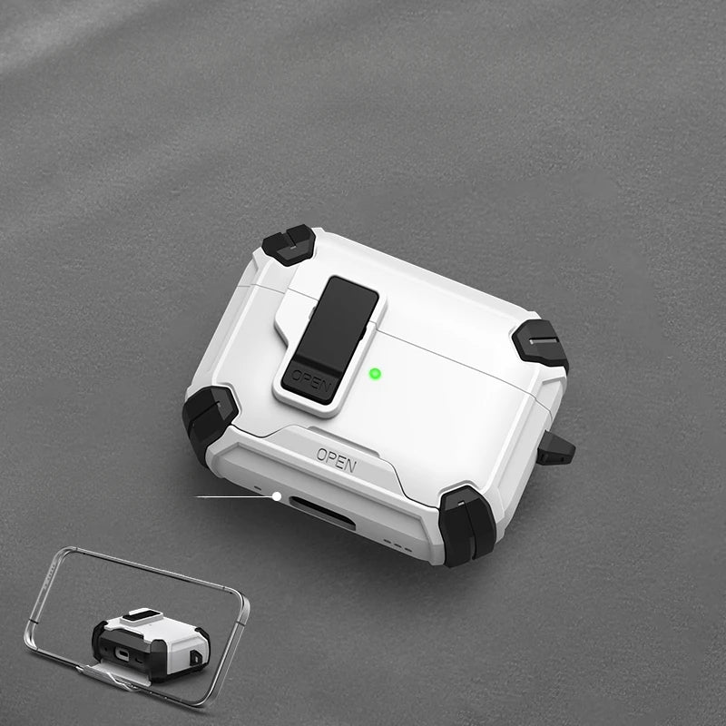 Security Lock Shockproof Cover for AirPods Pro 2 & 3, 2nd Gen 2023 Protective Case