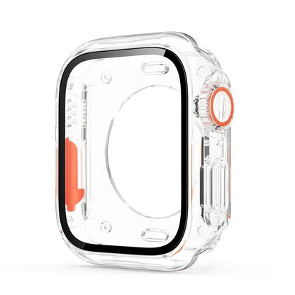 Tempered Glass + Cover for Apple Watch 46/45/44/42/41/40mm Screen Protector Case