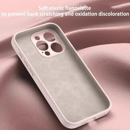 Liquid Silicone Ring Holder Case for iPhone 12–14 Pro Max/Plus Magnetic Cover