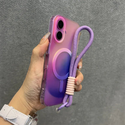 Aurora Gradient Matte MagSafe Case for iPhone 13 14 Pro Max Plus Shockproof