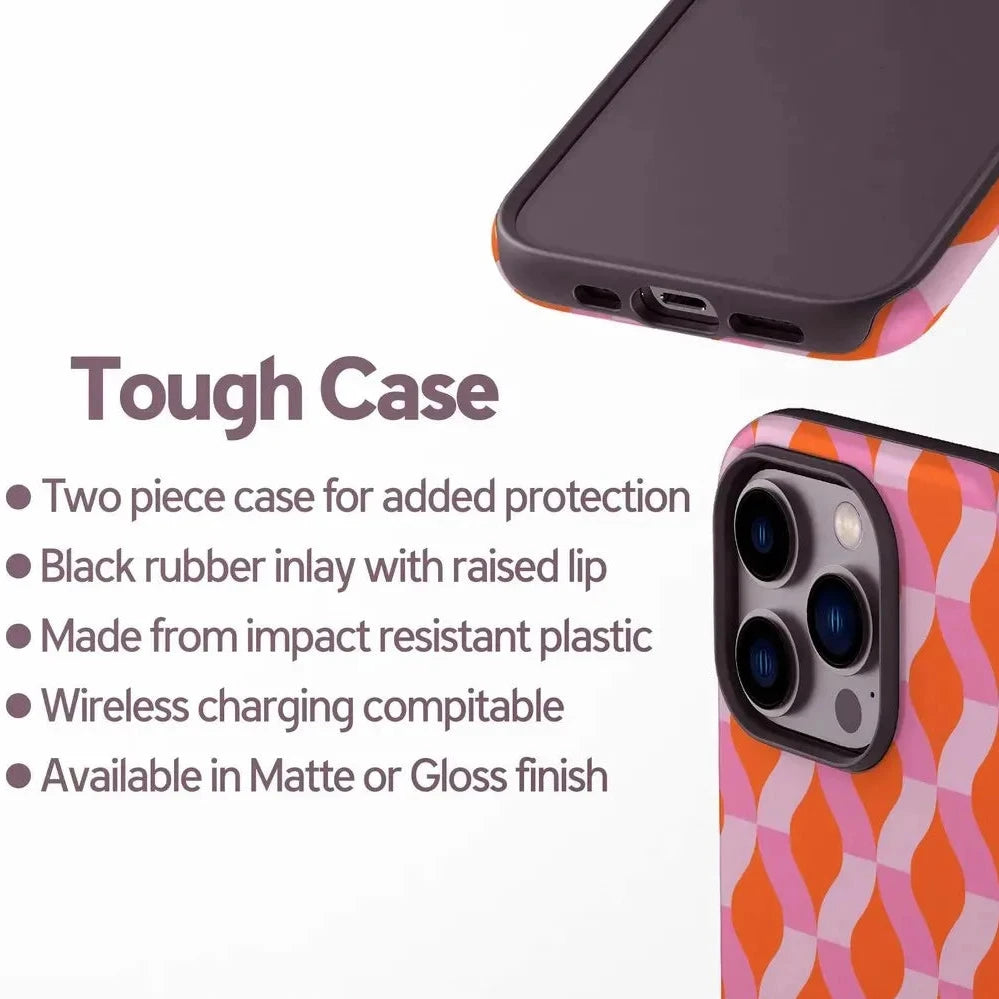 Luxury Wave Stripe Case for iPhone 17–7 | Elegant Double-Layer Protective Cover