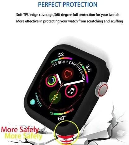 Silicone Bumper Case for Apple Watch Series 6–10 SE 42–46mm Protective Cover