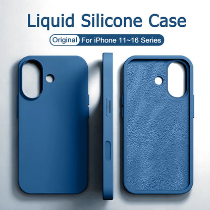 Liquid Silicone Shockproof Case for iPhone 11 12 13 Pro Max Plus