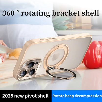 Rotating Magnetic Stand Case for iPhone 17 16 15 14 Pro Max Matte