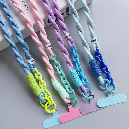 Cute Acrylic Phone Lanyard Crossbody Shoulder Strap Anti-Lost Wrist Neck Cord