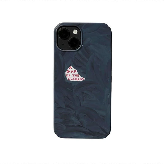 Artistic Dark Abstract Brushstrokes “A GAP IN THE CLOUDS” Chic Phone Case for iPhone 16–11