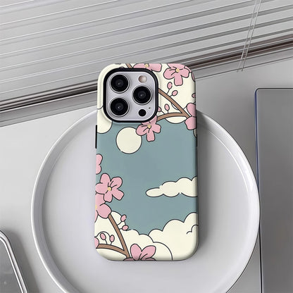 Cherry Blossom Sky Case for iPhone 17 16 15 14 13 12 Pro Max Plus