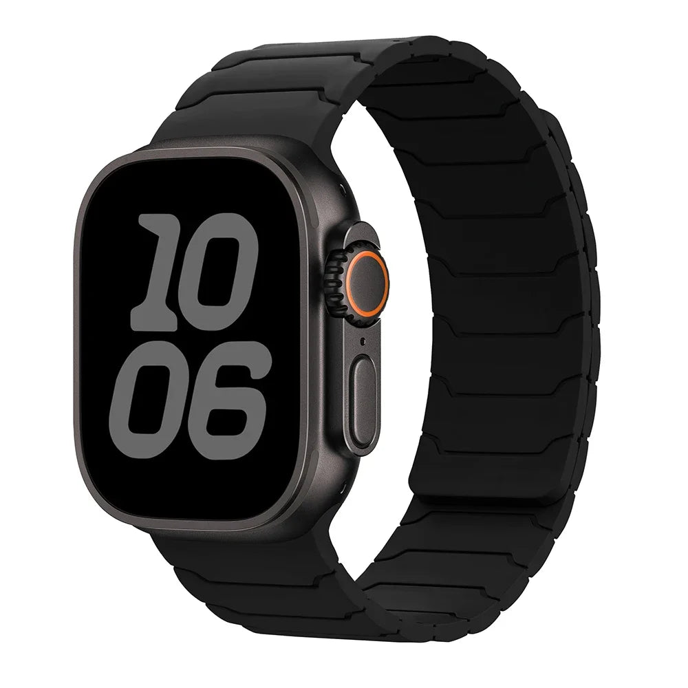 Magnetic Silicone Strap for Apple Watch Ultra 2, Series 10/9/8/7 (49mm-38mm)