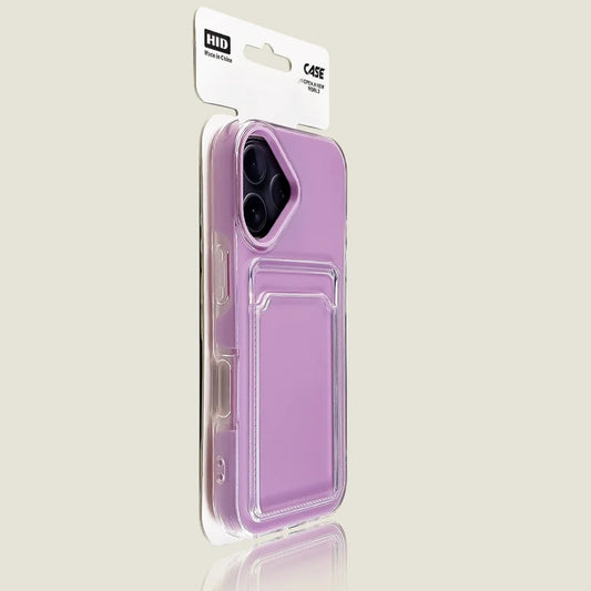 Candy Transparent Silicone + PC Card Slot Case for iPhone 15–17 Pro Max & 17 Air