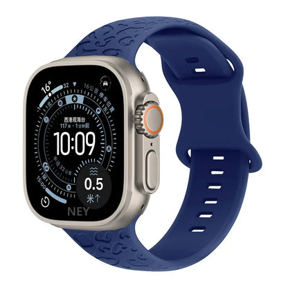Engraved Silicone Strap for Apple Watch 11/10/9/8/7/SE Ultra 3 Band