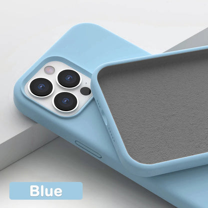 Liquid Silicone Soft Case for iPhone 12 13 Mini Pro Max Cover