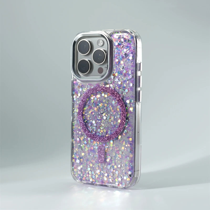 Glitter MagSafe Shockproof Case for iPhone 12/13/14 Pro & Pro Max