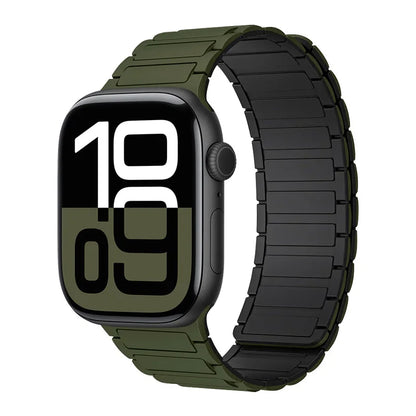 Magnetic Silicone Band for Apple Watch Ultra 3 2 Series 11 10 9 8 7 6 SE