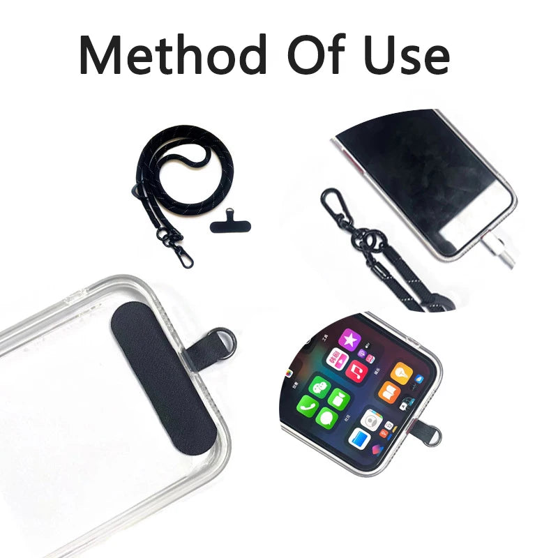 120CM Fashion Phone Lanyard Strap with Hook for Anti-Loss & Card Holder